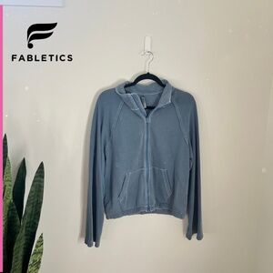 Vintage Wash Zip-Up Jacket| Women's Size Medium | Fabletics